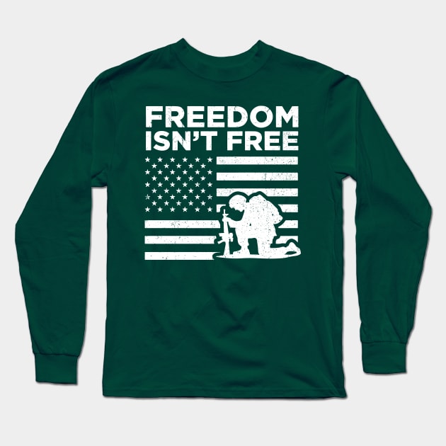 Freedom Isnt free 4th of July Flag Memorial Day Long Sleeve T-Shirt by LEGO